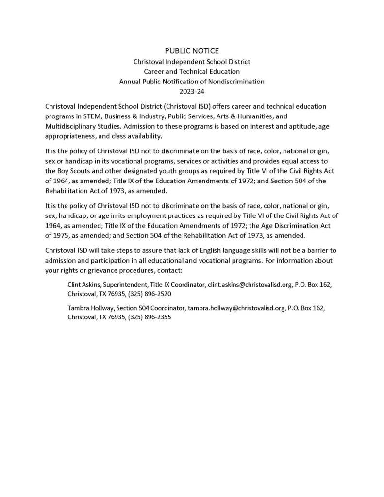 nondiscrimination english